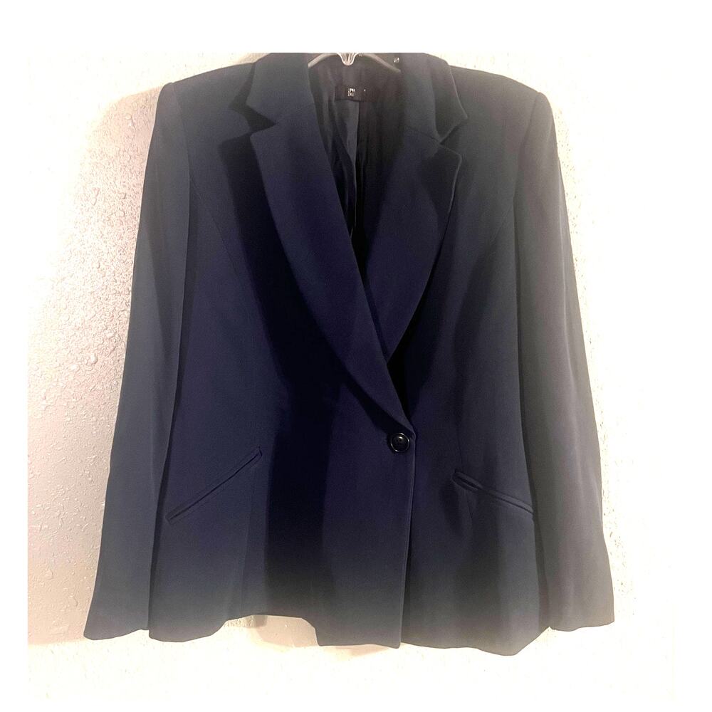 Paris Philippe Adec Women's 14 Navy Blazer Jacket Business Office Workwear